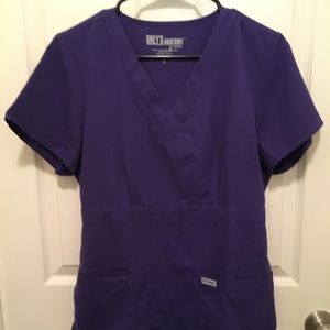 NWOT! GREY’S ANATOMY Purple Scrub Top Size M